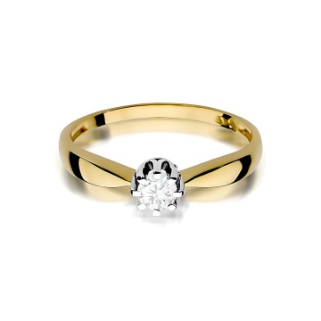 Inel Aur 9K cu Diamant de Laborator 0.20 ct - Img 2