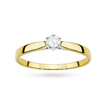 Inel Aur 9K cu Diamant de Laborator 0.20 ct - Img 4