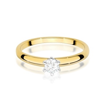 Inel Aur 9K cu Diamant de Laborator 0.25 ct - Img 2