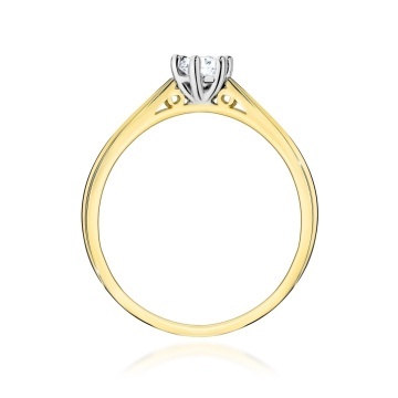 Inel Aur 9K cu Diamant de Laborator 0.30 ct - Img 3
