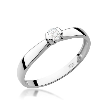 Inel Aur 9K cu Diamant Natural 0.08 ct - Img 4