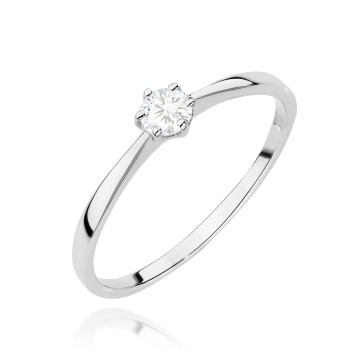 Inel Aur 9K cu Diamant Natural 0.15 ct - Img 5