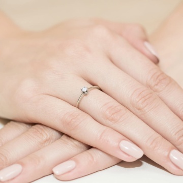 Inel Aur 9K cu Diamant Natural 0.15 ct - Img 8