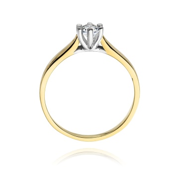 Inel Aur 9K cu Diamant Natural 0.23 ct - Img 3
