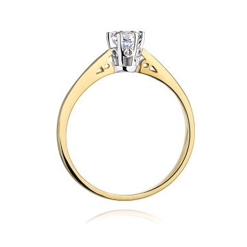 Inel Aur 9K cu Diamant Natural 0.30 ct - Img 3