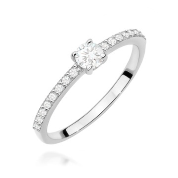 Inel Aur 9K cu Diamante de Laborator 0.39 ct - Img 5