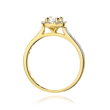 Inel Aur 9K cu Diamante de Laborator 0.52 ct - Img 8
