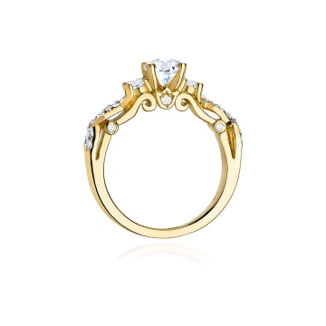 Inel Aur 9K cu Diamante de Laborator 1.04 ct - Img 3