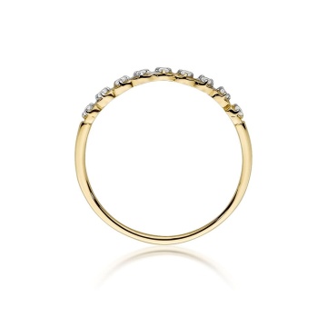 Inel Aur 9K cu Diamante Naturale 0.05 ct - Img 3
