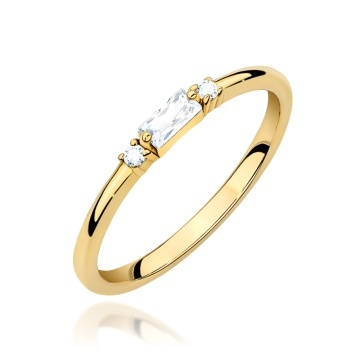 Inel Aur 9K cu Diamante Naturale 0.16 ct