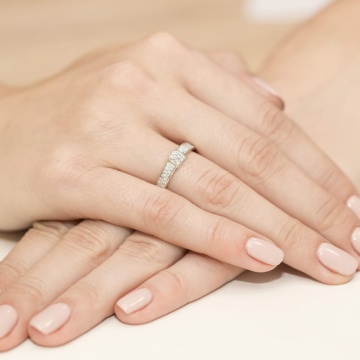 Inel Aur 9K cu Diamante Naturale 0.19 ct - Img 8
