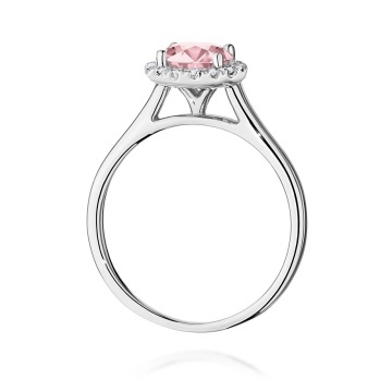 Inel Aur 9K cu Diamante Roz de Laborator 1.14 ct - Img 7