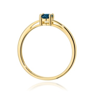 Inel Aur 9K cu Topaz London Blue 0.50 ct - Img 3