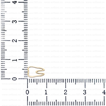 Link din aur 14k - pentru bratara - dintisor