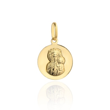 Medalion Aur 14k cu Fecioara Maria si Iisus - Img 4
