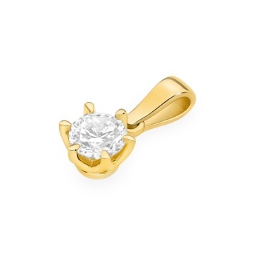 Pandantiv Aur 14K cu Diamant de Laborator 0.40 ct - Img 2