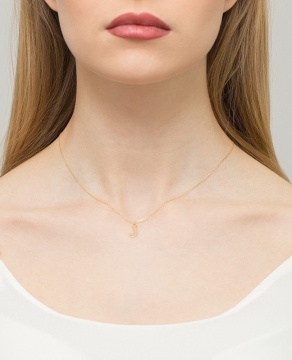 Pandantiv Aur 14K cu Diamante Naturale 0.01 ct - Img 2