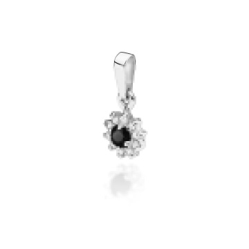 Pandantiv Aur 14K cu Diamante Naturale Albe si Negre 0.21 ct - Img 6