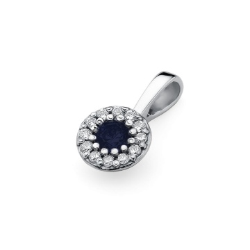Pandantiv Aur 14K cu Safir 0.15 ct si Diamante Naturale 0.10 ct - Img 6