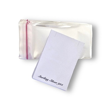 Set 100 ambalaje de colier carton + folie - Sterling Silver 925 - large size 6x9cm