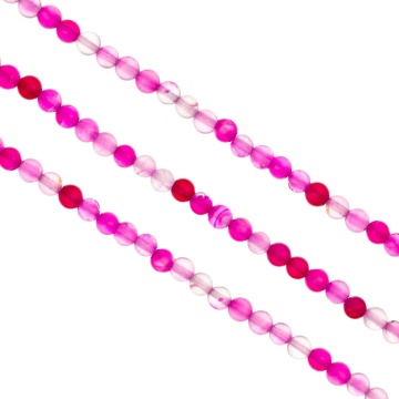 Sirag Agate Roz de sinteza rotunde 4mm