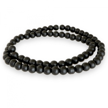Sirag Onix negru rotund mat 6mm - Img 2
