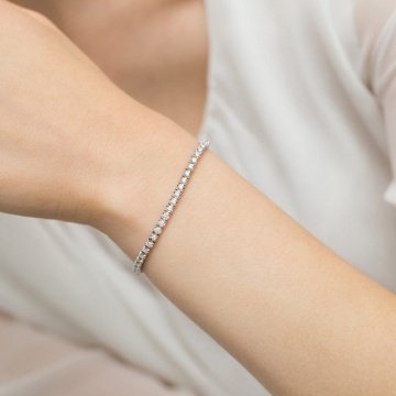 Bratara Aur 14K cu Diamante Naturale 1.20 ct - Img 2