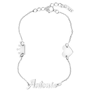 Bratara cu charmuri din argint 925 personalizabila cu orice nume