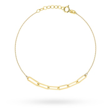 Brățară Elegantă Aur 14K Cu Zale Împletite
