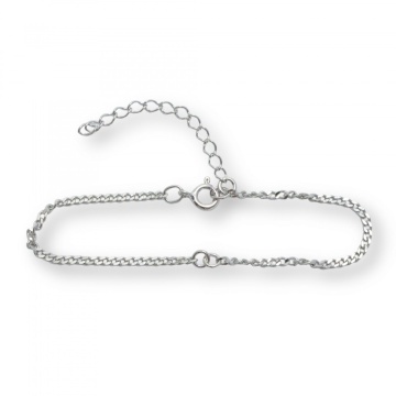 Bratara link 15+4cm platinum