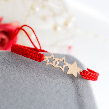 Bratara snur si stelute din aur 14k personalizabile - Img 2