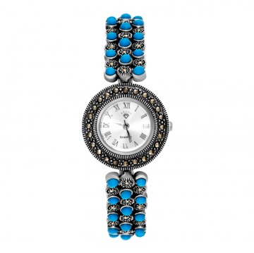 Ceas din Argint 925 cu marcasite 47.09g
