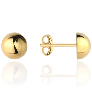 Cercei Aur 14k cu Bilute 7 mm - Img 2