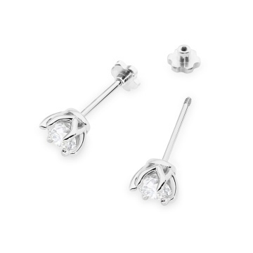 Cercei Aur 14K cu Diamant de Laborator 0.70 ct Filet cu Protectie - Img 8