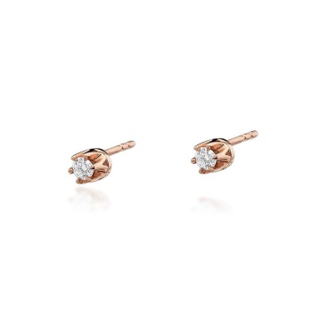 Cercei Aur 14K cu Diamant Natural 0.10 ct - Img 5