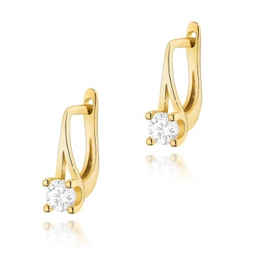 Cercei Aur 14K cu Diamant Natural 0.20 ct