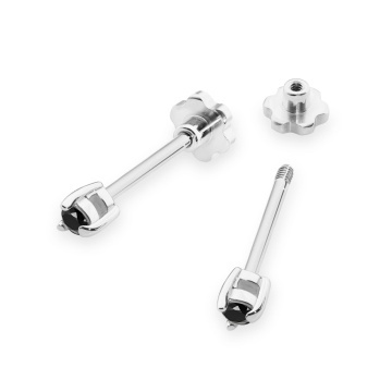Cercei Aur 14K cu Diamant Natural Negru 0.04 ct Filet cu Protectie - Img 6