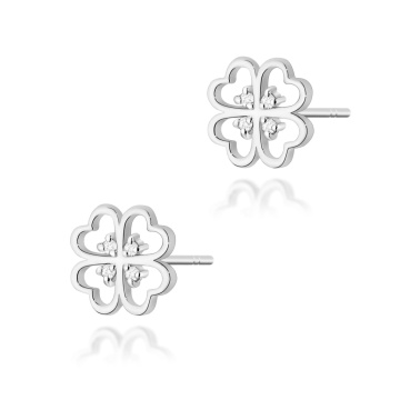 Cercei Aur 14K cu Diamante Naturale 0.04 ct - Img 3