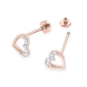 Cercei Aur 14K cu Diamante Naturale 0.09 ct Filet cu Protectie - Img 8