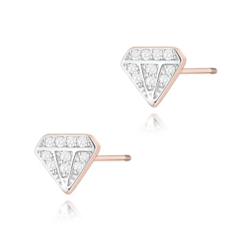Cercei Aur 14K cu Diamante Naturale 0.10 ct Filet cu Protectie - Img 4