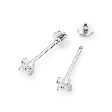 Cercei Aur 14K cu Diamante Naturale 0.12 ct Filet cu Protectie - Img 4