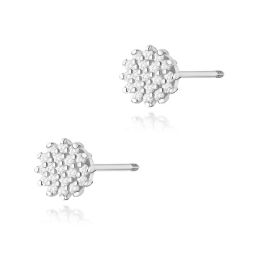 Cercei Aur 14K cu Diamante Naturale 0.19 ct Filet cu Protectie - Img 4