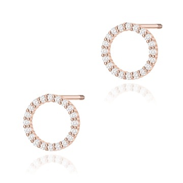 Cercei Aur 14K cu Diamante Naturale 0.20 ct Filet cu Protectie - Img 4