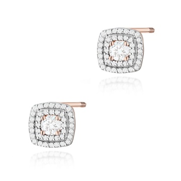 Cercei Aur 14K cu Diamante Naturale 0.70 ct Filet cu Protectie - Img 4