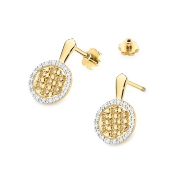 Cercei Aur 14K cu Diamante Naturale 0.87 ct Filet cu Protectie - Img 2