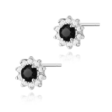 Cercei Aur 14K cu Diamante Naturale Albe si Negre 0.29 ct - Img 7