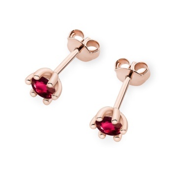 Cercei Aur 14K cu Rubin 0.15 ct - Img 5