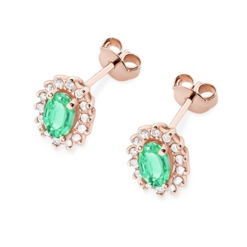 Cercei Aur 14K cu Smarald 0.40 ct si Diamante Naturale 0.24 ct - Img 8