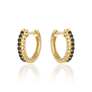 Cercei Aur 14k cu Zirconii Negre - Img 3