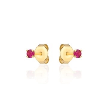 Cercei Aur 14k cu Zirconii Roz - Img 3